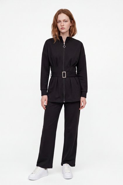 Soft Draped Fabric Knitted Bottom - Top Set