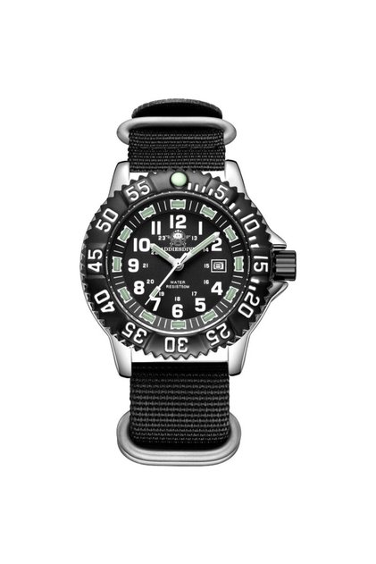 No Yin050 Nylon black Addies Dive Men Fashion Casual Watch Calendar Display 50m Waterproof Tube Lumi