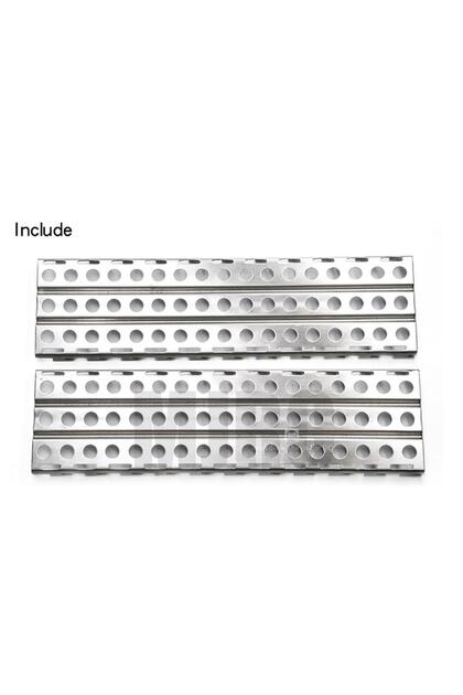 Silver 1/10 Rc Tracked Vehicle Escape Board Climbing Car Metal Skid For Trx4 Defender Bronco Axial S