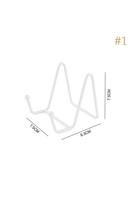 1 1pc Plate Display Stand Picture Easel Metal Plate Stands Holder Display Pictures Frame Photo Decor