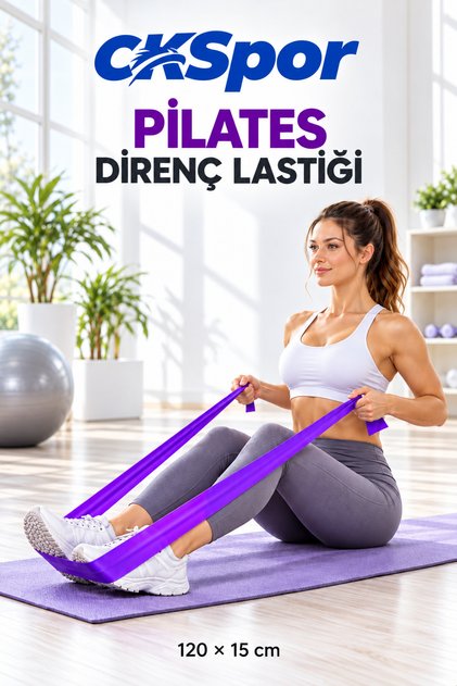 Pilates Resistance Band Set 120X15 cm Open-Ended Fitness Exercise Band