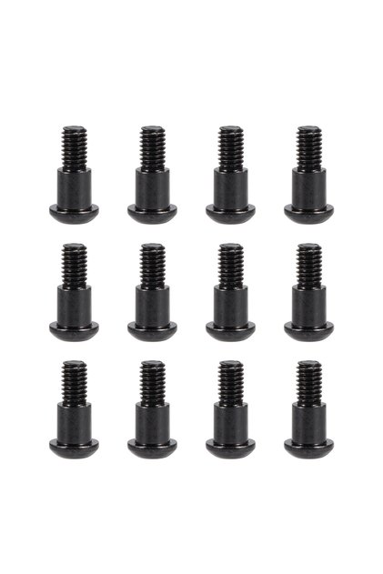 Black 12PCS M3x4x10mm Incision Kingpin Shoulder Screws for Axial SCX10 AR44 AR45 Capra Vanquish H10