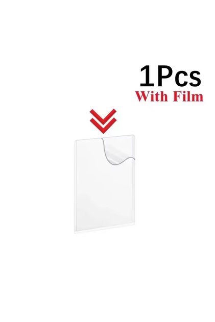 A-1pcs(with film) 1/25/50Pcs Transparent Korean Kpop Card Sleeve with Protective Film Clear Card Hol