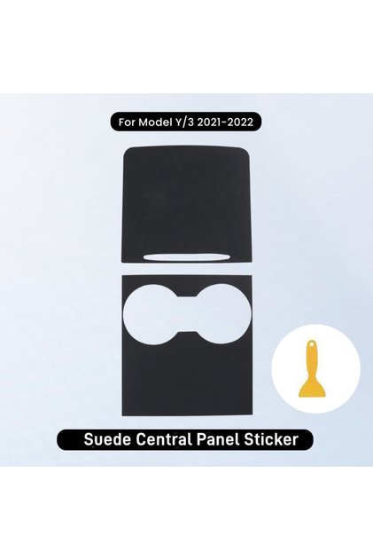 For 21-23 Model Y 3 Suede Central Control Panel Sticker for Tesla Model 3 Y Model 3 Highland M