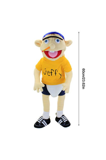 60cm 60cm Jeffy Hand Puppet Plush Children Soft Doll Talk Show Party Props Christmas Doll Plush Toys