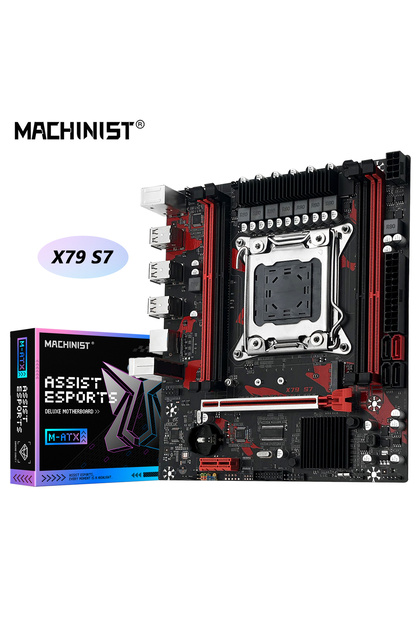 لوحات أم MACHINIST X79 S7 تدعم معالجات Intel Xeon E5 v1&v2 LGA 2011 وذاكرة DDR3 RE