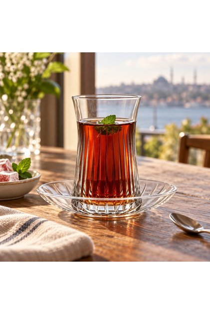 Timeless Çay Bardağı Seti 140 ml Şeffaf