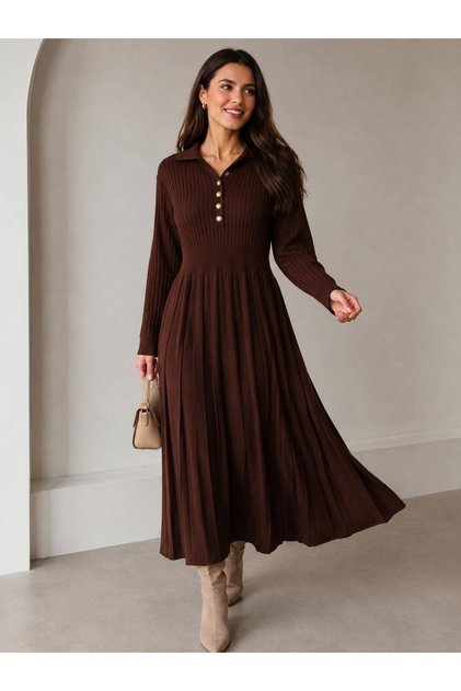 Women's Pleated Knitwear Dress
