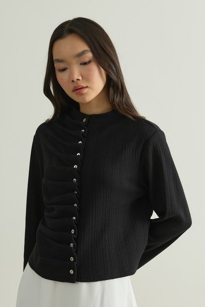 Drapeli Buttoned Knitwear Knitted Cardigan