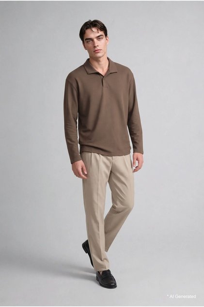 Regular Fit Apaş Collar Sweatshirt I0458Ax26Wn