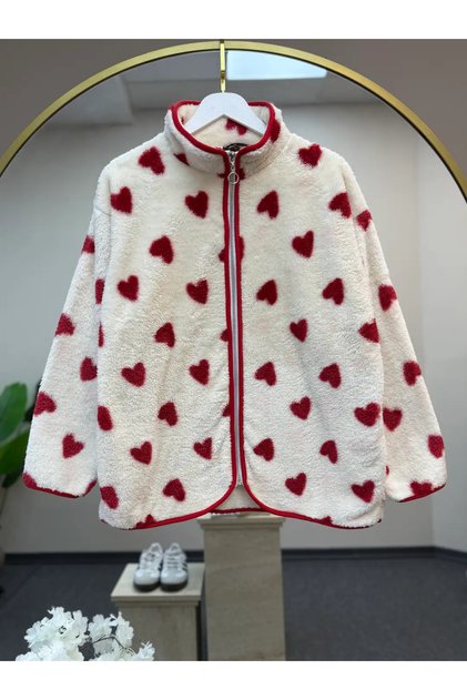 Plush Women's Jacket with Zipper