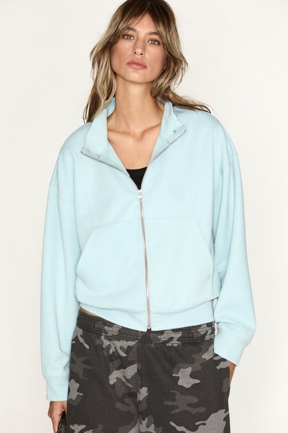 Noelita Women's Zippered Kangaroo Pocket Jacket