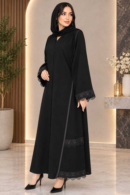Abaya Quarter-Klosh Royal Fabric with Side Flaps
