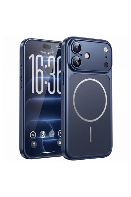 Apple iPhone 16 ile Uyumlu Kılıf iPhone 17 Pro Görünümlü Dönüşüm Kapak Lacivert