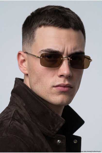 Zeron Men's Sunglasses – Minimalist Rectangular Frame, Modern Design