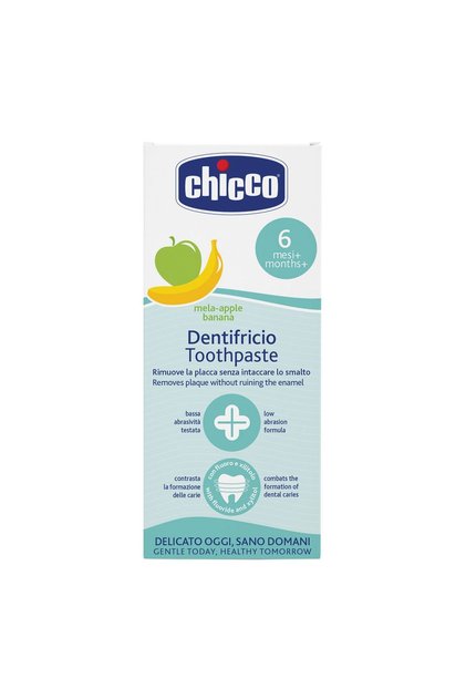 Pastă de dinți pentru bebeluși, Măr și Banană, 6 luni+, 50 ml