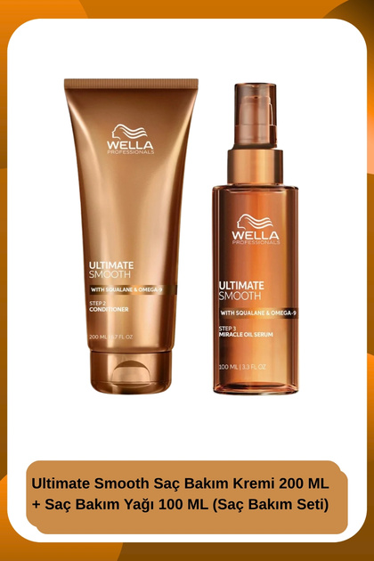 Ultimate Smooth Saç Bakım Kremi ve Onarıcı Serum Saç Bakım Seti