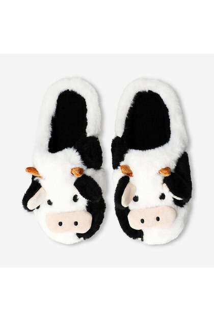 İnek Şeklinde Peluş Terlik 39/40