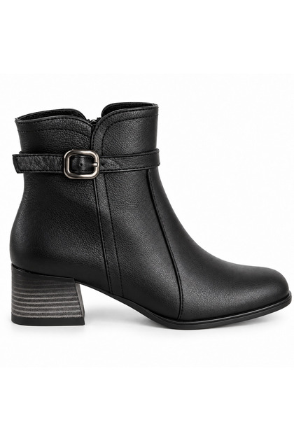 Viona Black Genuine Leather Women's Boots