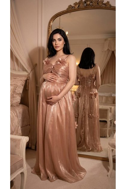 Galaxy Rose Evening Maternity Dress