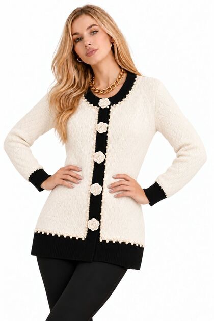 Women's Pearl Detailed Knitwear Sweater