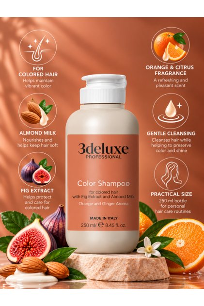 Color Protection Shampoo for Colored Hair with Almond Milk and Fig Extract 250 ml
