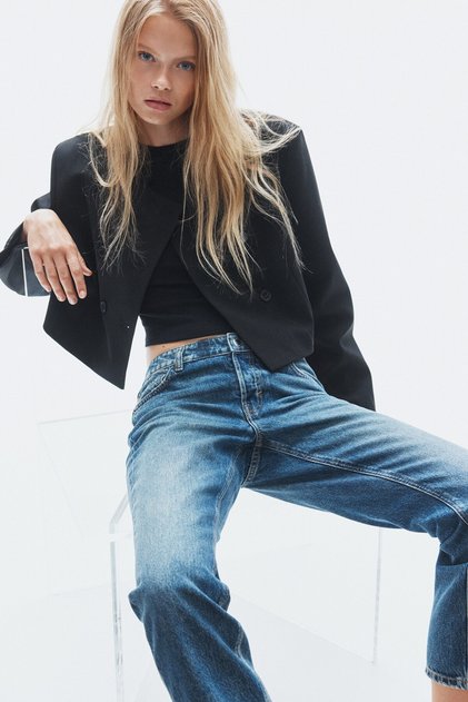 Bootcut Regular Waist Cropped Jeans