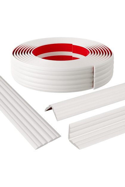 Wall Corner Protector & Edge Guard, Peel and Stick Wall Trim Moulding Inside & Outside Corner Moldin