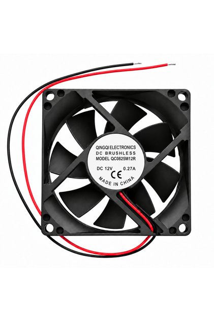Robo Dünya 80x80x25 mm 12V 0,27A 2 Kablolu Fırçasız Soğutucu Fan