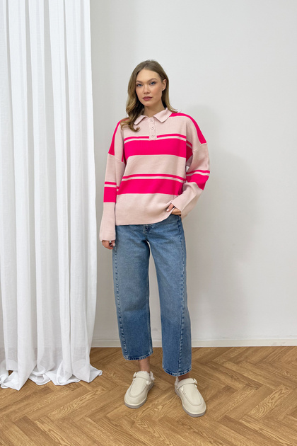 Striped Knitwear Sweater 99-9007