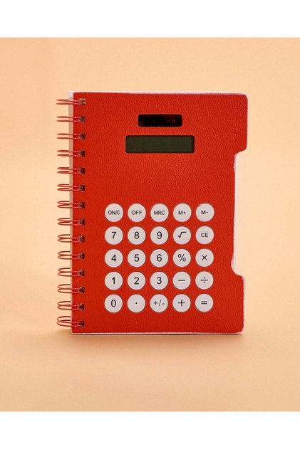 Red Calculator Notebook