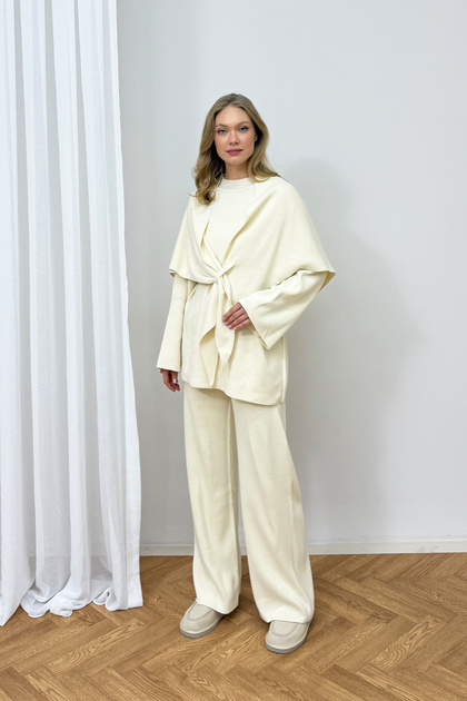 Knitwear Set with Shawl 96-003