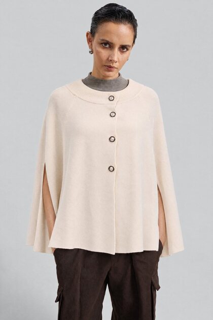 Oversized Tricot Poncho