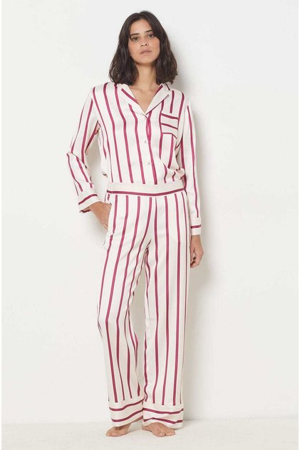 Striped Full-Length Pajama Pants