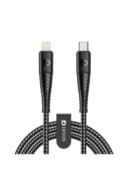 كابل شحن سريع قماش ضد القطع بقدرة 30 واط PD من USB-C إلى Lightning