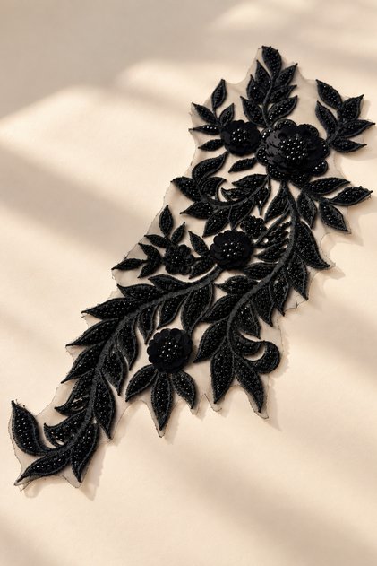 3D Floral Embroidered Applique