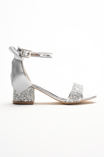 Silver Girls' Broken Glass Heels