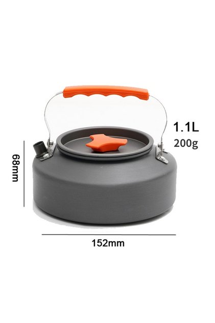 1.1L orange handle 0.8L/1.1L/1.2L/1.6L/2L/2.5L Aluminum alloy Portable Outdoor Camping Coffee and Te