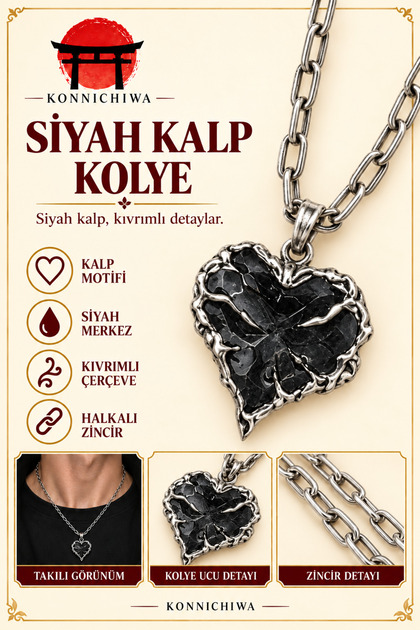 Red Reaper Heart Skeleton Hand Chain Necklace Guardian Pendant Claw Hand Choker Gothic Red Necklace – Thorn Detailed Gothic Chain Necklace