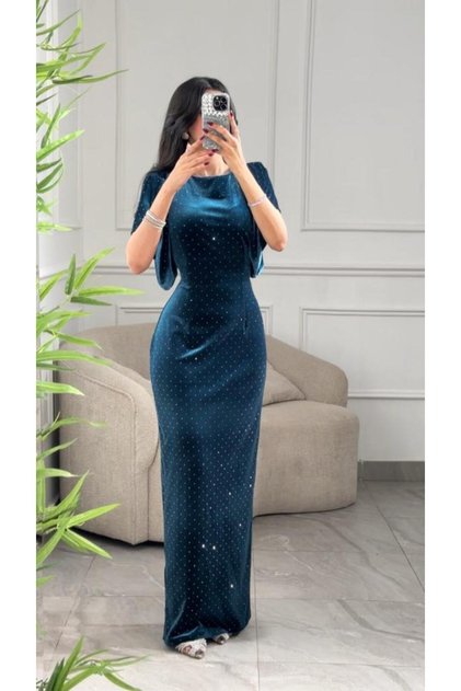 فستان مخمل سهرة