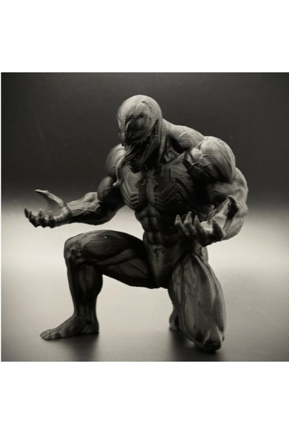 Pen Holder with Monster Figure, Muscular Creature Desktop Pen Holder, Dark Theme Office Decor