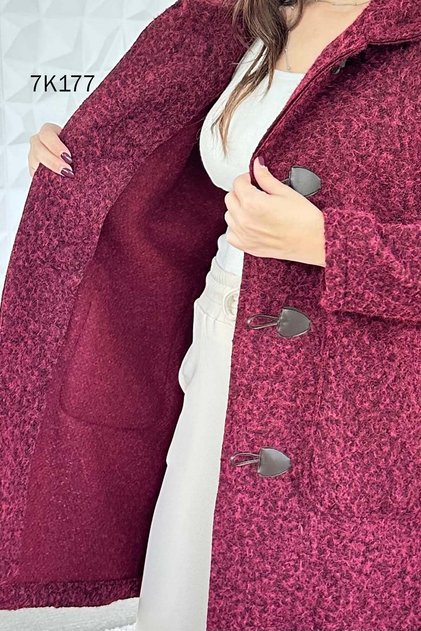 Shepherd's Buttoned Woolen Coat 7K177