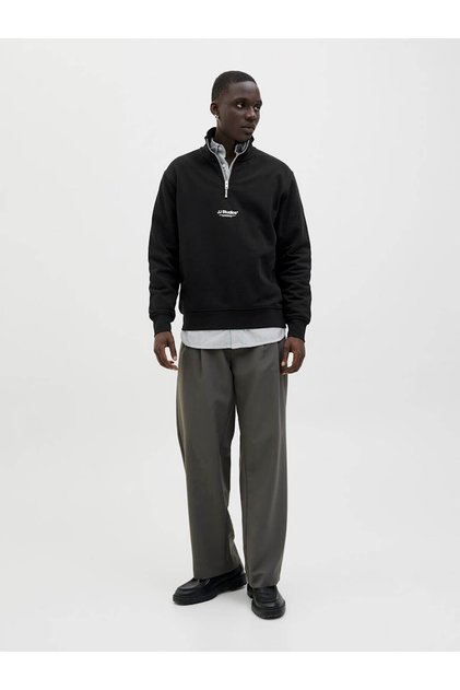 Jack Jones Soho Relax Fit Collar Zippered Men's Sweat 12278793
