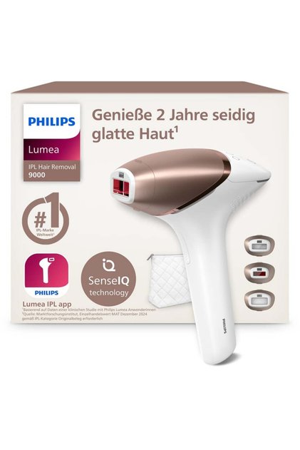 Aparat de epilare IPL Lumea Seria 9000 BRI955/00 - cu 3 accesorii pentru corp și față, fără fir, alternativă la laser, 2 ani de piele netedă