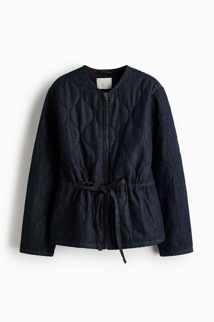 Quilted denim jacket