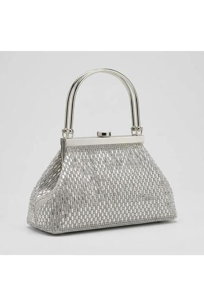3516 silver women's evening bag