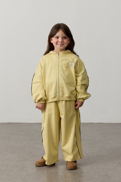 Hooded Tracksuit Set Yellow
