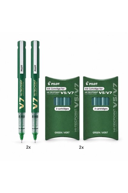 Set de 2 role V7 Hi-Techpoint și 2 seturi de rezerve verzi