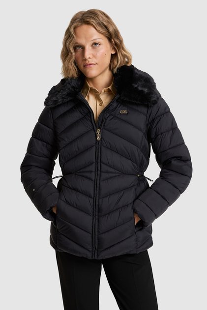 Women's Black Coat 50326248-Vr046