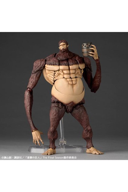 with box A Kaiyodo Attack On Titan Beast Titan Action Figure Yamaguchi Articulated Collectib